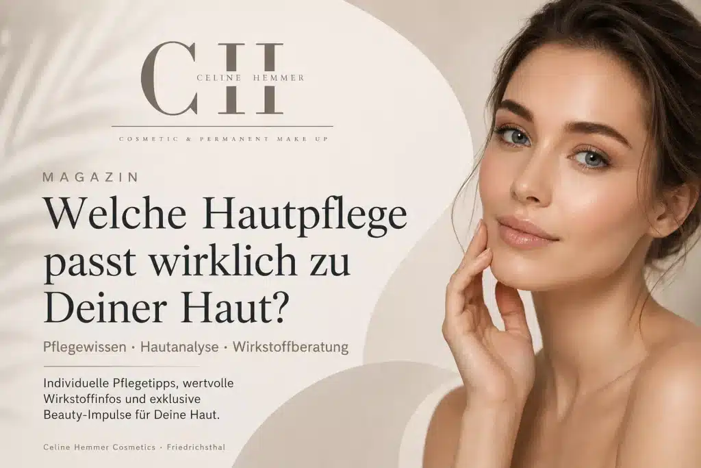 Magazin-Beitragsbild von Celine Hemmer Cosmetics zum Thema welche Hautpflege wirklich zur eigenen Haut passt