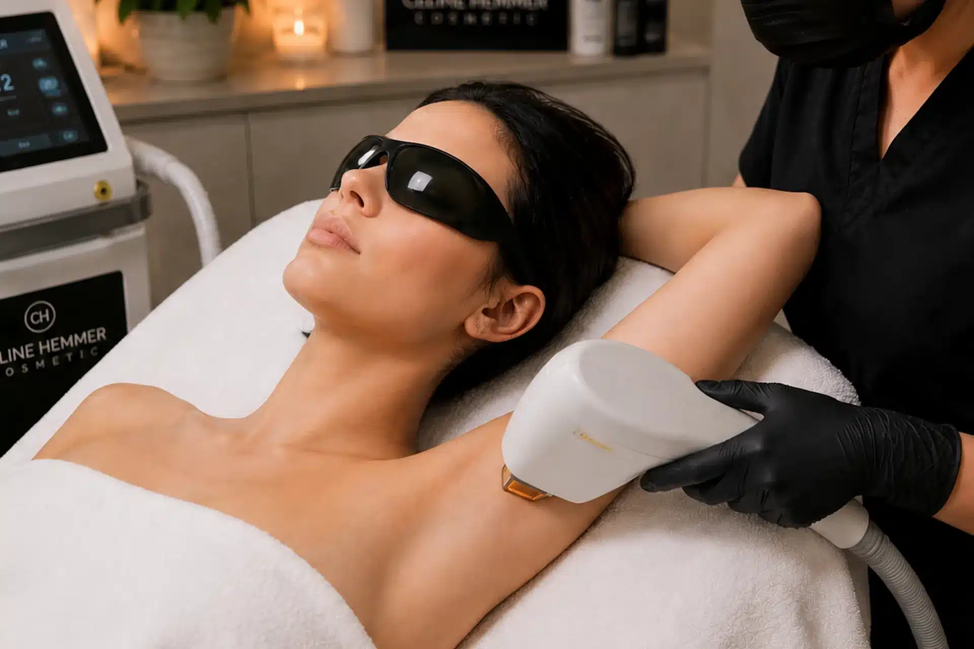 Professionelle dauerhafte Haarentfernung mit Diodenlaser bei Celine Hemmer in Friedrichsthal