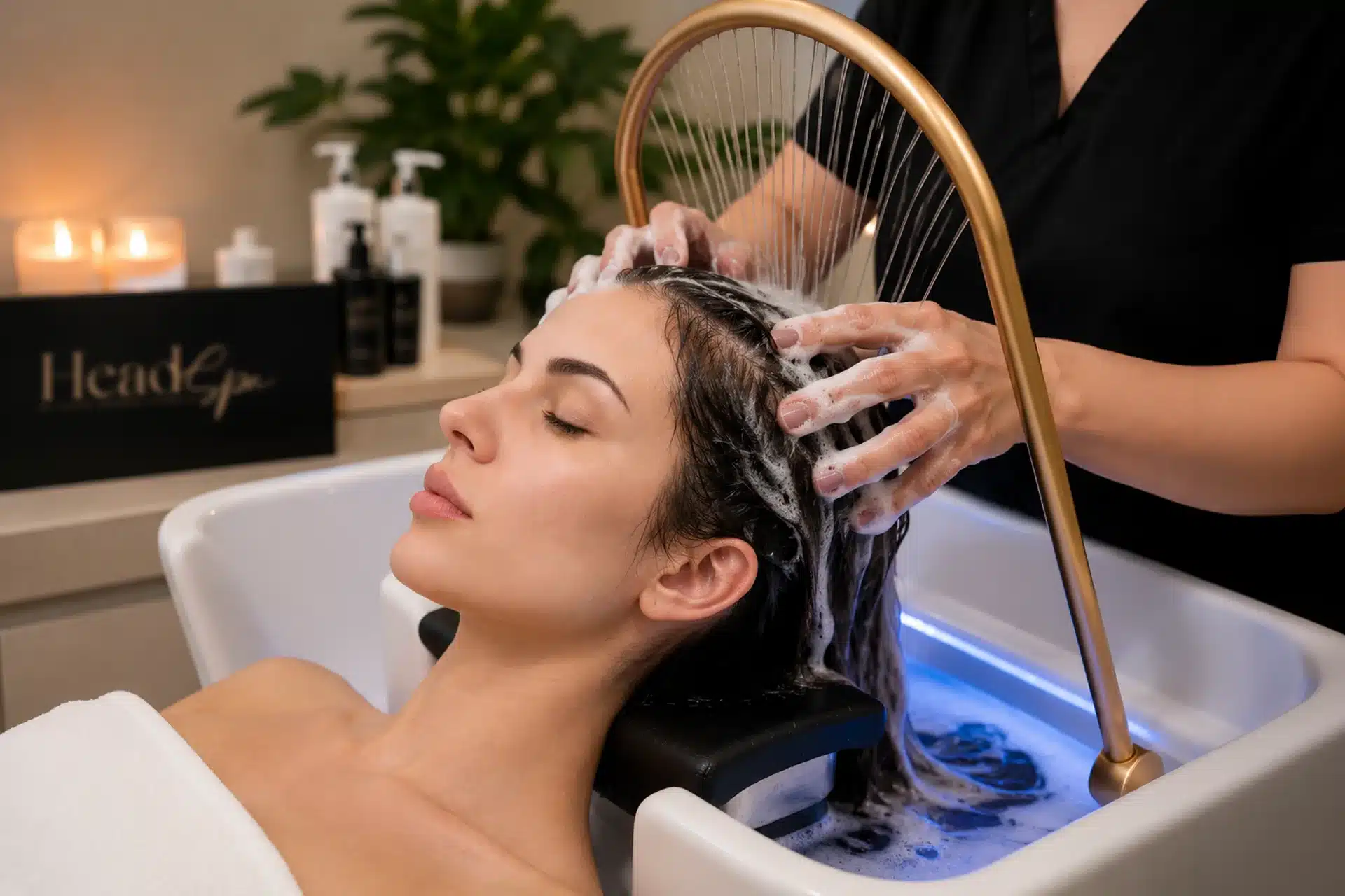 Head Spa Behandlung bei Celine Hemmer Cosmetic Entspannende Head Spa Behandlung im Kosmetikstudio Celine Hemmer in Friedrichsthal