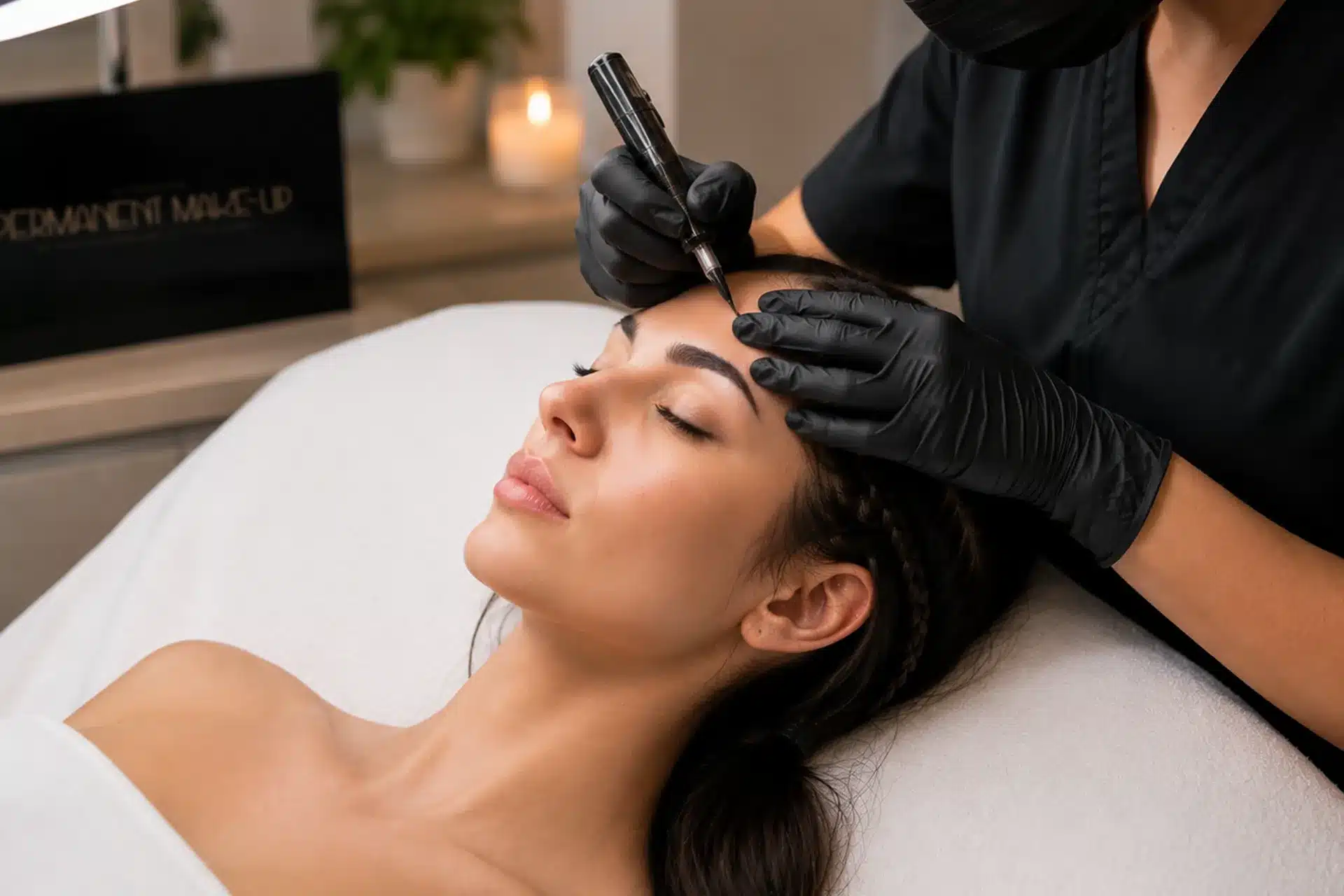 Permanent Make-up Powder Brows bei Celine Hemmer Cosmetic Permanent Make-up Behandlung für Powder Brows im Kosmetikstudio Celine Hemmer in Friedrichsthal